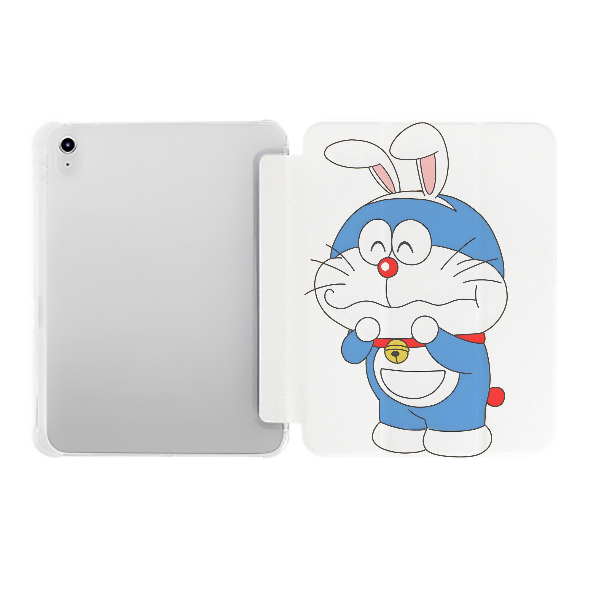 （画像用） ドラえもん Doraemon IPad ケース ペン収納付き 三つ折りスタンド PUレザー×シリコン 対応機種9.5/10.5/10.9インチ
